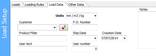 load setup load data