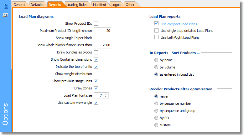 options reports