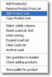 split package menu